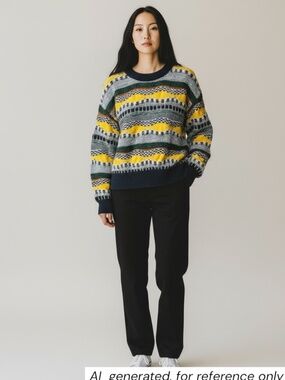 #069 - URBAN REVIVO - MULTICOLOR SWEATER // PTP - 21 / L - 21